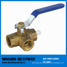 Brass Three Ways Ball Valve Hot Sale in China